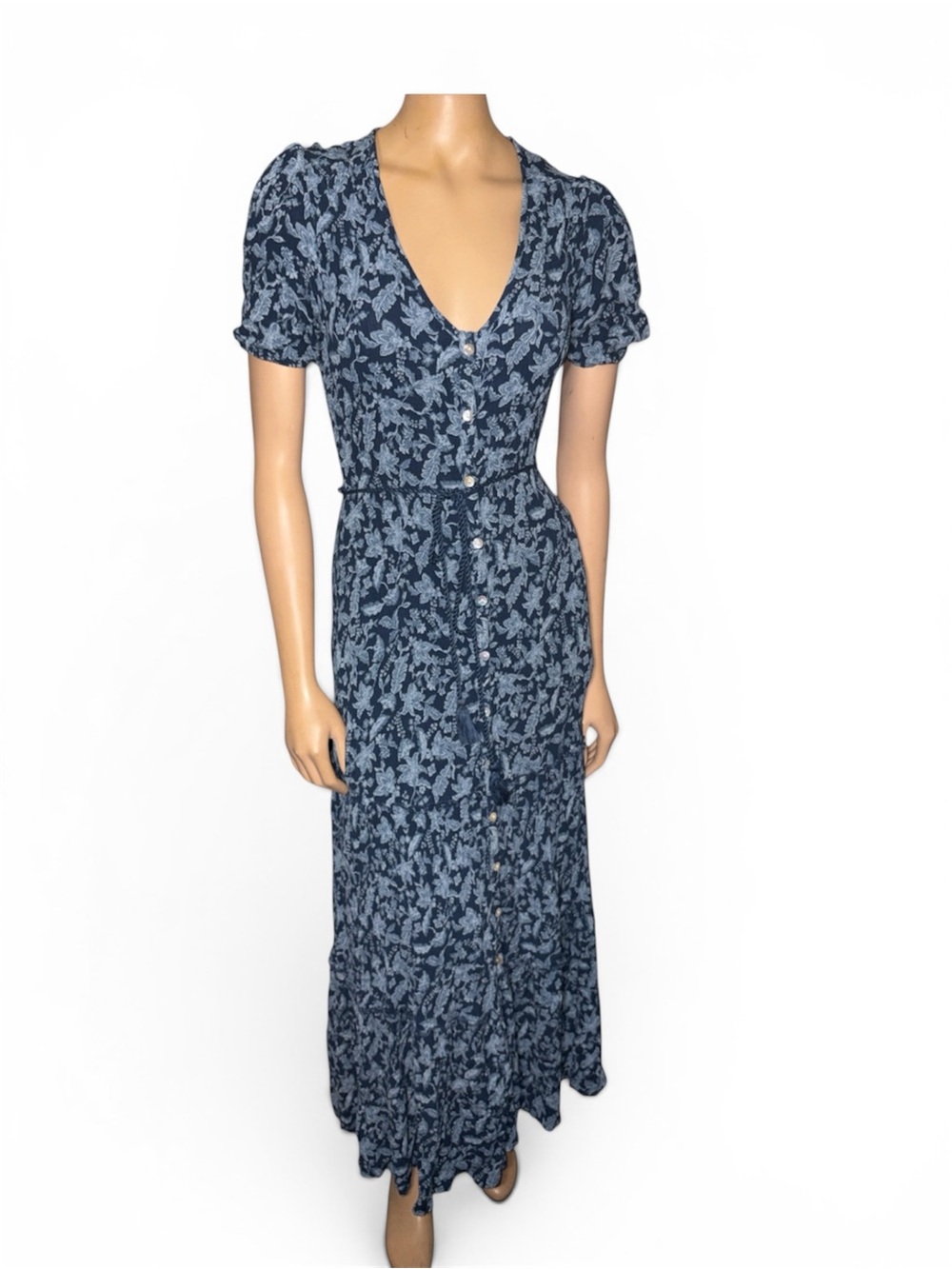 Faherty women’s Orinda Floral Button-Front Maxi Dress size S - Picture 2 of 16